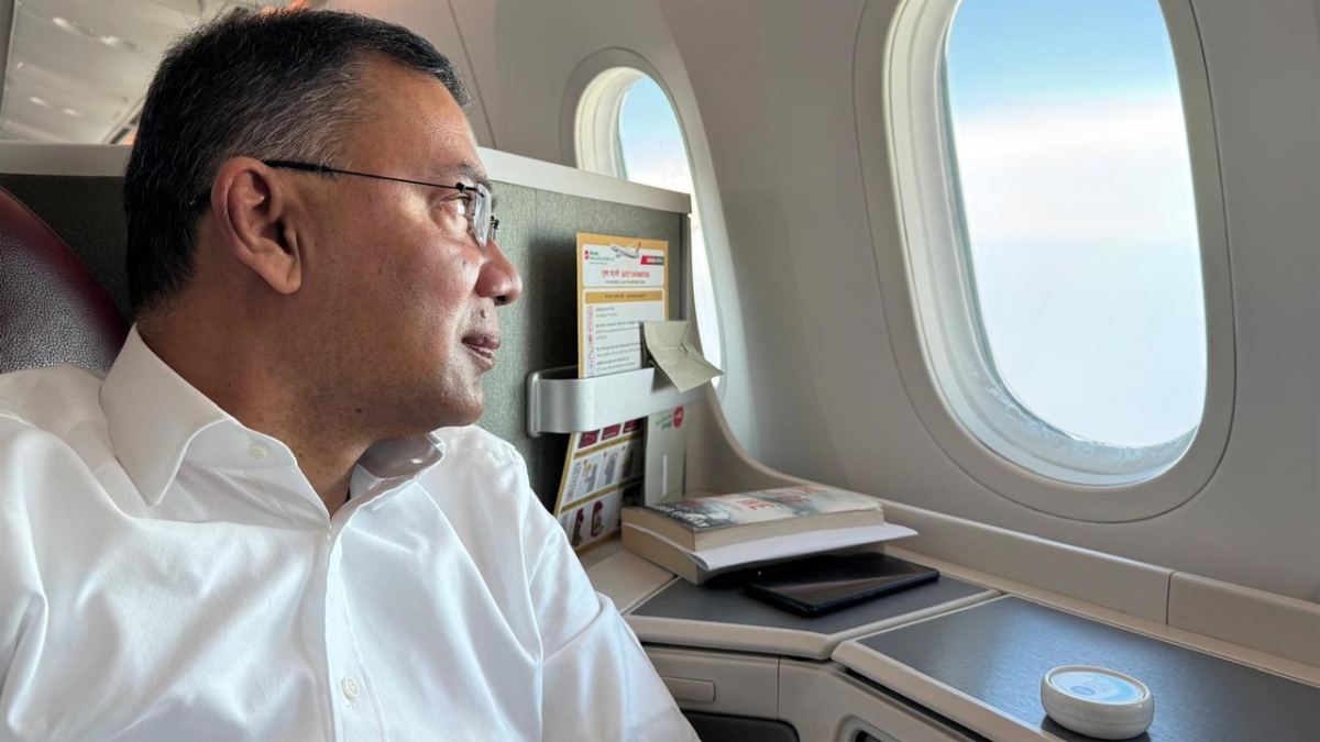 তারেক রহমানের ফ্লাইট এখন সিলেটে