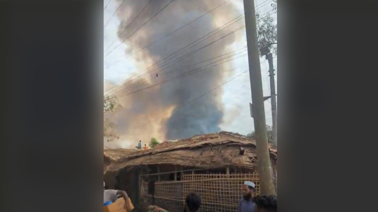 উখিয়া রোহিঙ্গা ক্যাম্পে আগুন, নিয়ন্ত্রণে ৪ ইউনিট