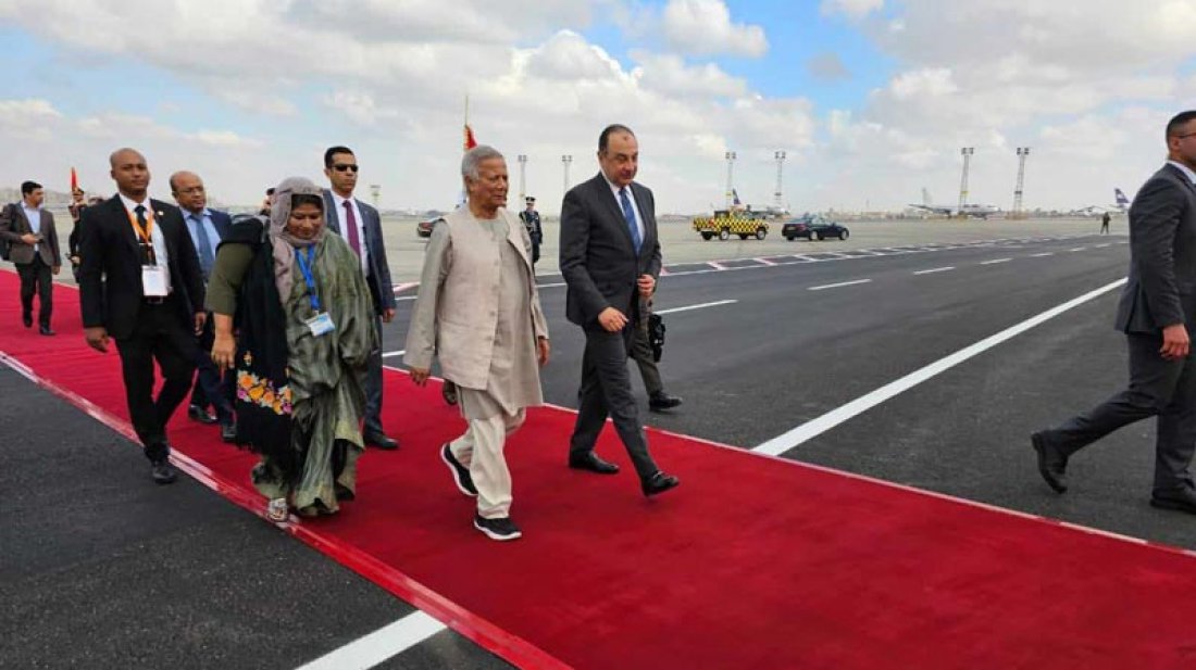 মিসরে পৌঁছেছেন প্রধান উপদেষ্টা