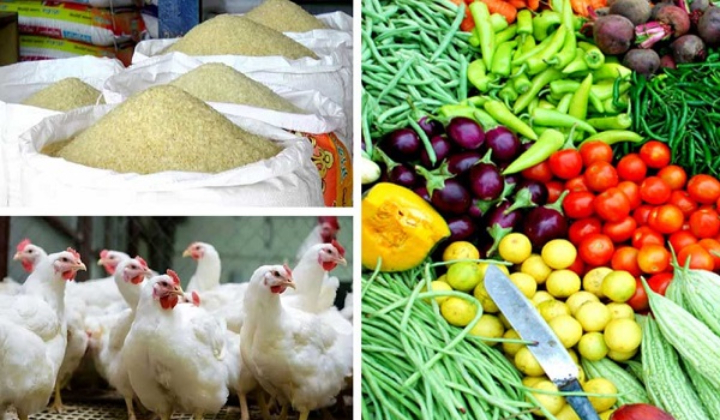 সবজিতে স্বস্তি, চাল-মুরগীতে আগুন
